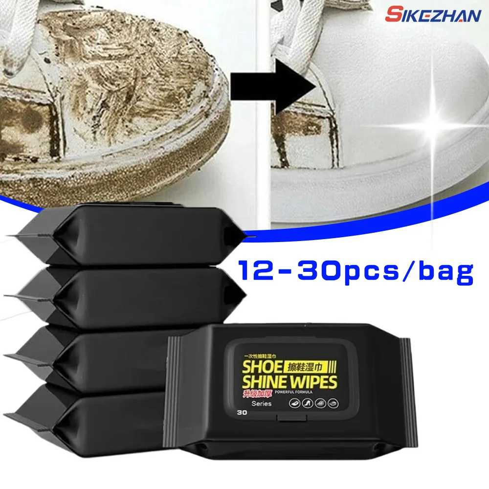 Sneaker Care Wipes - 12 Buah/30 Buah/Tas Sepatu Sekali Pakai