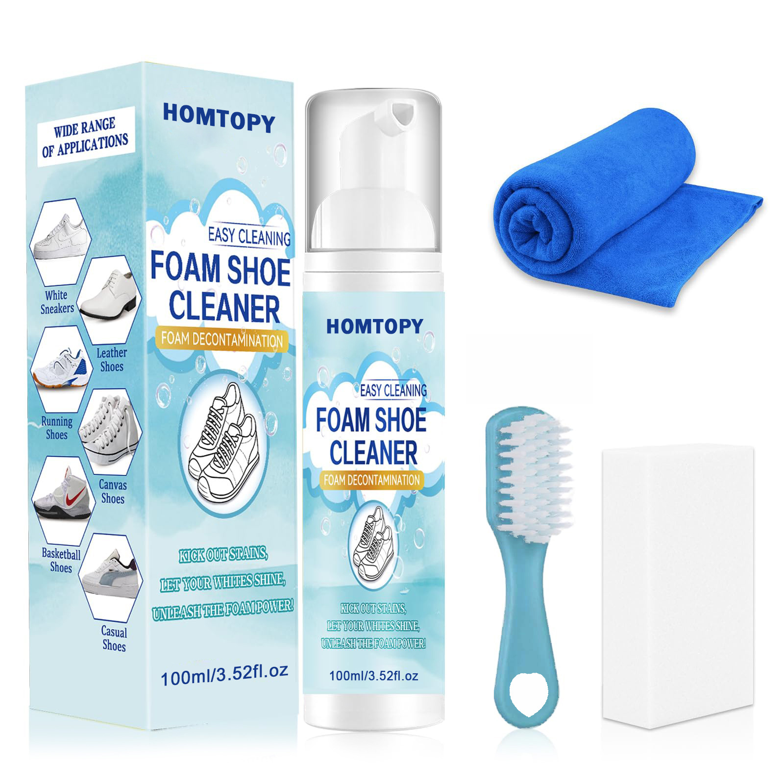 Sneaker Care Spray - Kit Pembersih Sepatu, Pembersih Sepatu Menghilangkan